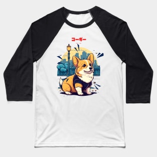 Cute Corgi Baseball T-Shirt